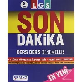 LGS 8. Sınıf Son Dakika Ders Ders Denemeler Yanıt Yayınları