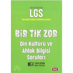 LGS Bir Tık Zor Din Kültürü ve Ahlak Bilgisi Soruları Data Yayınları