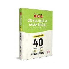 LGS Din Kültürü ve Ahlak Bilgisi Tamamı Çözümlü 40 Deneme Sınavı Editör Yayınları