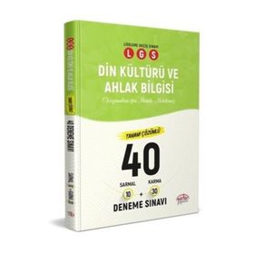 LGS Din Kültürü ve Ahlak Bilgisi Tamamı Çözümlü 40 Deneme Sınavı Editör Yayınları