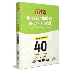 LGS Din Kültürü ve Ahlak Bilgisi Tamamı Çözümlü 40 Deneme Sınavı Editör Yayınları
