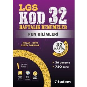 Lgs Fen Bilimleri Kod 32 Haftalık Denemeler - Tudem Yayınları