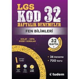 Lgs Fen Bilimleri Kod 32 Haftalık Denemeler - Tudem Yayınları