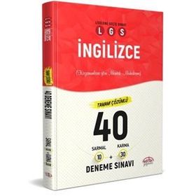 LGS İngilizce 40 Deneme 10 Sarmal + 30 Karma Çözümlü-Editör Yayınları