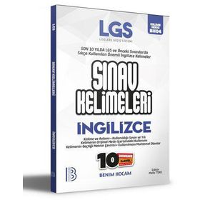LGS İngilizce Sınav Kelimeleri 10 Deneme İlaveli-Benim Hocam Yayınları