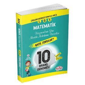 LGS Matematik 25 Deneme 5 Sarmal + 10 Karma Çözümlü Deneme Sınavı Kollektif Editör Yayınları