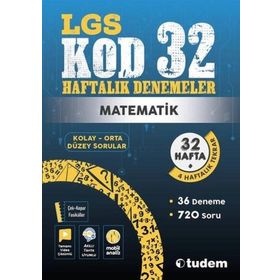 Lgs Matematik Kod 32 Haftalık Denemeler - Tudem Yayınları