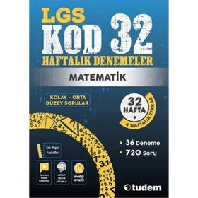 Lgs Matematik Kod 32 Haftalık Denemeler - Tudem Yayınları