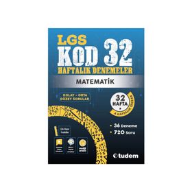 Lgs Matematik Kod 32 Haftalık Denemeler - Tudem Yayınları