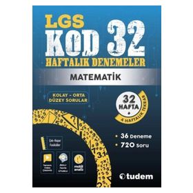 Lgs Matematik Kod 32 Haftalık Denemeler - Tudem Yayınları