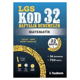 Lgs Matematik Kod 32 Haftalık Denemeler - Tudem Yayınları