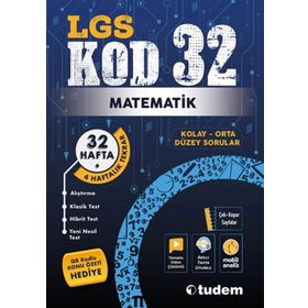LGS Matematik Kod 32 Tekrar Testleri - Tudem Yayınları