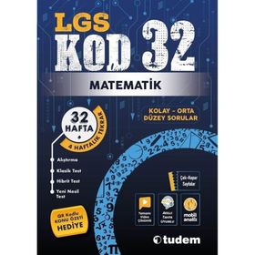 LGS Matematik Kod 32 Tekrar Testleri - Tudem Yayınları