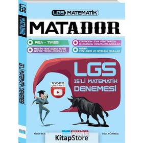 LGS Matematik Video Çözümlü Deneme Sınavı 15 Adet Ümit Sönmez Evrensel İletişim Yayınları