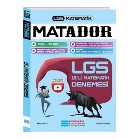 LGS Matematik Video Çözümlü Deneme Sınavı 15 Adet Ümit Sönmez Evrensel İletişim Yayınları