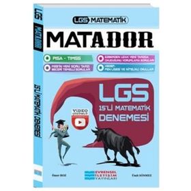 LGS Matematik Video Çözümlü Deneme Sınavı 15 Adet Ümit Sönmez Evrensel İletişim Yayınları