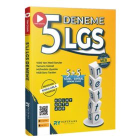 LGS Netto Tamamı Video Çözümlü 5 Fasikül Genel Deneme Seti Kolay-Orta-Zor - Referans Yayınları