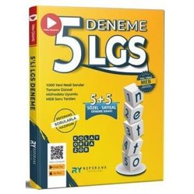 LGS Netto Tamamı Video Çözümlü 5 Fasikül Genel Deneme Seti Kolay-Orta-Zor - Referans Yayınları