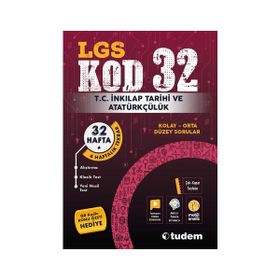 LGS T.C. İnkılap Tarihi ve Atatürkçülük Kod 32 Tekrar Testleri Tudem Yayınları