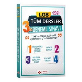 LGS Tüm Dersler 3'lü Deneme 2021 - 2022 - Sonuç Yayınları