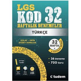 Lgs Türkçe Kod 32 Haftalık Denemeler - Tudem Yayınları
