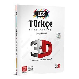 LGS Türkçe Soru Bankası Tamamı Video Çözümlü-3D Yayınları