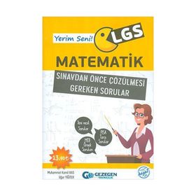 LGS Yerim Seni Matematik Sınavdan Önce Çözülmesi Gereken Sorular Gezegen Yayınları