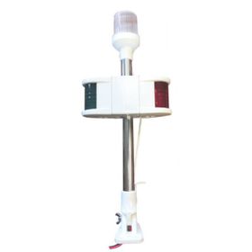 Lhr 40 cm 12V Ampul Kombine Işıklı Bayrak Direği