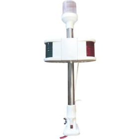 Lhr 40 cm 12V Ampul Kombine Işıklı Bayrak Direği
