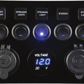 Lhr 5 Anahtarlı Voltmetre ve USB Şarjlı Switch Panel