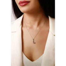 Lia Berto Bombe L Harf 925 Ayar Gümüş Kolye