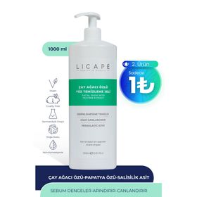 Licape Çay Ağacı Özlü 1000 ml Yüz Temizleme Jeli