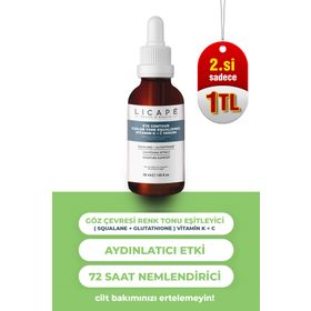 Licape Göz Çevresi Renk Tonu Eşitleyici Vitamin K + C 30 ml Serum