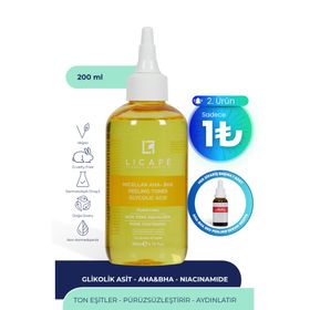 Licape Micellar Glikolik Asitli AHA BHA 200 ml Peeling Tonik