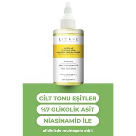Licape Micellar Glikolik Asitli AHA BHA 200 ml Peeling Tonik