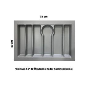 Lider 75X49 Gri Çekmece İçi Kaşıklık