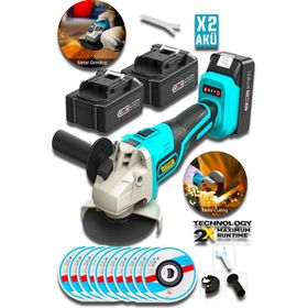 Lieber German 21 V 3 Ah Kömürsüz Motor 115 Mm Akülü Avuç Içi Taşlama Makinesi