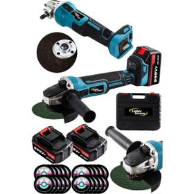 Lieber German Kömürsüz Motor 999VF 25 Ah Akülü 115 mm Şarjlı Taşlama Spiral Kesme Makinesi
