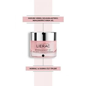 Lierac Hydragenist Moisturizing Oksijen Veren 50 ml Krem Jel Hydragenist Pürüzsüzleştirici 15 ml Göz Kremi
