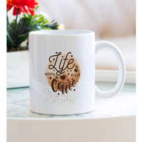 Life Begins After Coffee Porselen Kupa Bardak
