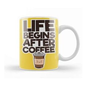 Life Begins After Coffee Porselen Kupa Bardak