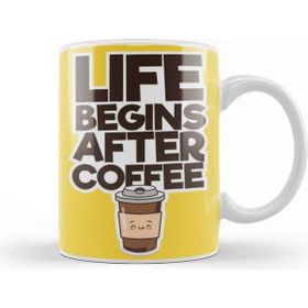 Life Begins After Coffee Porselen Kupa Bardak