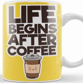 Life Begins After Coffee Porselen Kupa Bardak