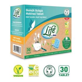 Life by Fakir 30'lu Ekolojik Bulaşık Makinesi Tableti