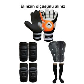 Liggo Liggo 15 Yeşil Kaleci Eldiveni Dizlik Dirseklik Tekmelik