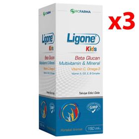 Ligone Kids Beta Glucan Multivitamin Mineral 3x150 ml Şurup