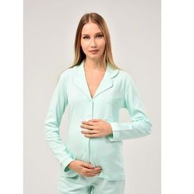 Likapa 1354-01 Pembe Düğmeli Hamile Lohusa Uzun Kol Pijama Takımı