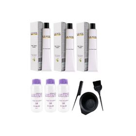Lilafix 7-11 Yoğun Küllü Kumral 3x60 ml Boya + Liviton 3 Adet 60 ml Oksidan + Boyama Seti