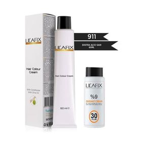 Lilafix 911 Ekstra Açıcı Sarı Krem Tüp Boya +30 V Oksidan
