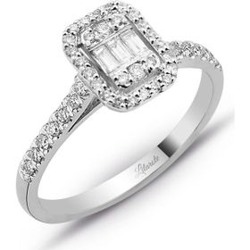 Lilarote 0.35 Ct. Modern Tasarım Baget Kare Tektaş Yüzük